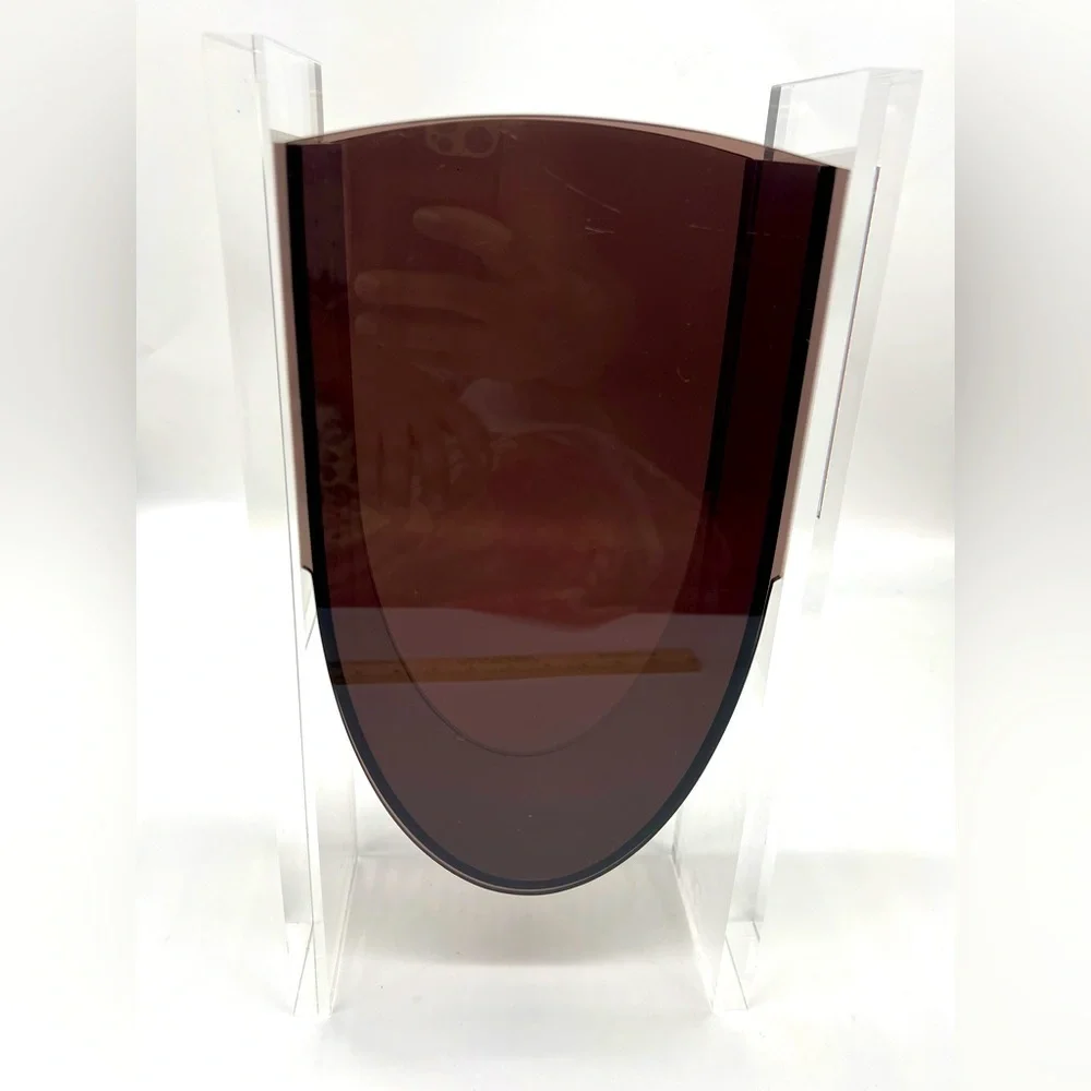 Tehila Collection clear and dark purple vase HARD TO FIND